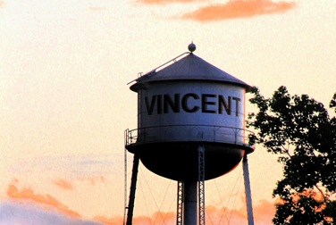 Sunset water tower